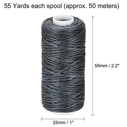 Hilo de cuero encerado 0.8mm 55 yardas uxcell miniatura 2