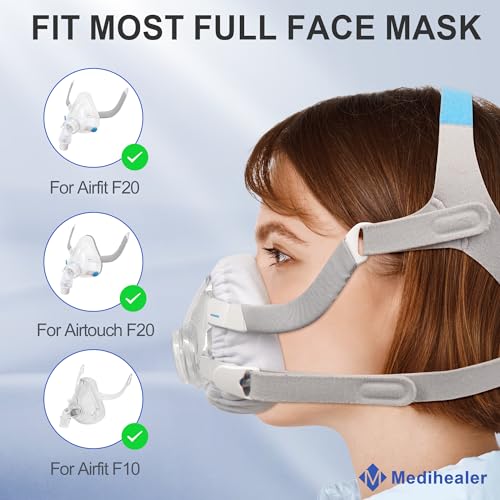 Medihealer CPAP Mask Liners(L) Compatible with AirFit & AirTouch F20 F10 for Reducing Red Mark, Soft Reusable Mask Covers, NOT for Mirage Quattro& F30 Mask - Pack of 6