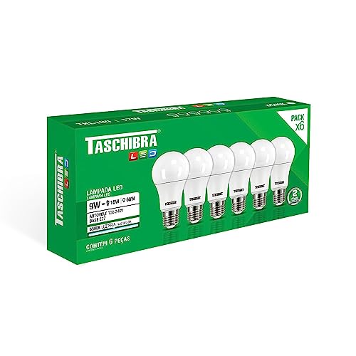 Kit 6 Lâmpadas Led Taschibra TKL 80 12W E27 Bivolt