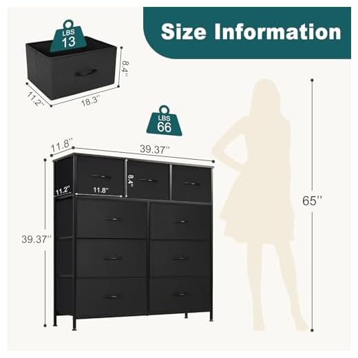 Atilioo 9-Drawer Storage Dresser