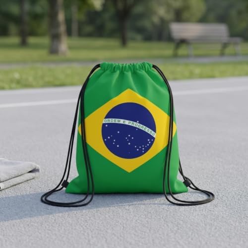 Brazil Drawstring Bag 14 x 16 Inch Polyester String Backpack image 5