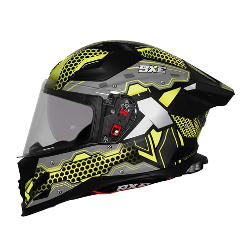 Image of Steelbird SBH-61 SXE X3 Pinlock ISI and Dot Certified Full Face Graphic Helmet for Men and Women with Inner Silver Sunshield