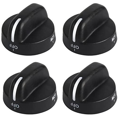Seentech 4-Pack 8273103 Range Burner Knob – Replaces 8273103, AP6012363, WP8273103, 8273107, 8273111, ER8273103, PS11745570, WP8273103VP. Compatible with Whirl-Pool Burner