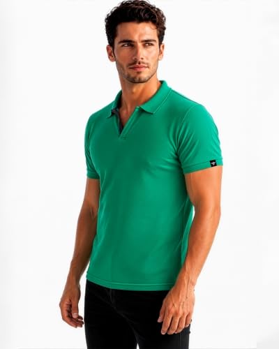 Image of Status Quo Men's Polo T-Shirt | Rich Cotton Blend | Slim Fit | All Day Comfort | Contrast Inner Placket | Polo Collar