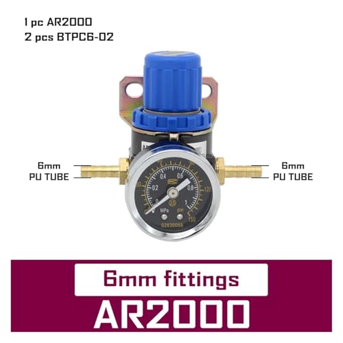 Régulateur de pression d'air AR2000 1/4 contre les variations de débit du compresseur pneumatique