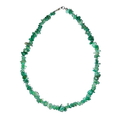 Collier Aventurine verte source d'harmonie, perles baroques de 60cm