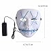 SUNREEK Halloween Scary Mask, Halloween Cosplay Led Costume Mask EL Wire Light...