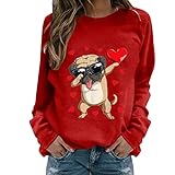 Langarmshirt Damen Schwarz, Damen Halloween Langarm Sweatshirt Kürbisdruck Sweatshirts Oversized Kürbis-Smiley Print Pullover Tops Kapuzenpullover Hoodie Farbblock Langarmshirt Oberteile für Herbst