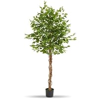 tectake® Kunst olijfboom, 150 cm, Realistische textuur, Gedetailleerde