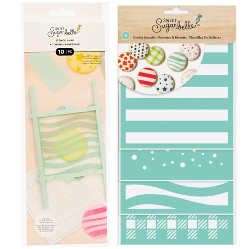 Sweet Sugarbelle Cookie Stencils And Stencil Snap Holder Frame - Patterns For Decorating And Baking (8 Sheets) #TOP25