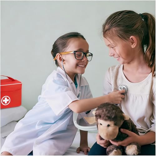 Miniatura 5 de Maletin Medicos Juguete, Doctora Juguete con Real Estetoscopio, Maletín de Médico Portátil, Juguetes de Madera Adecuado Juego de Roles Juguetes niñas y niños 3 años