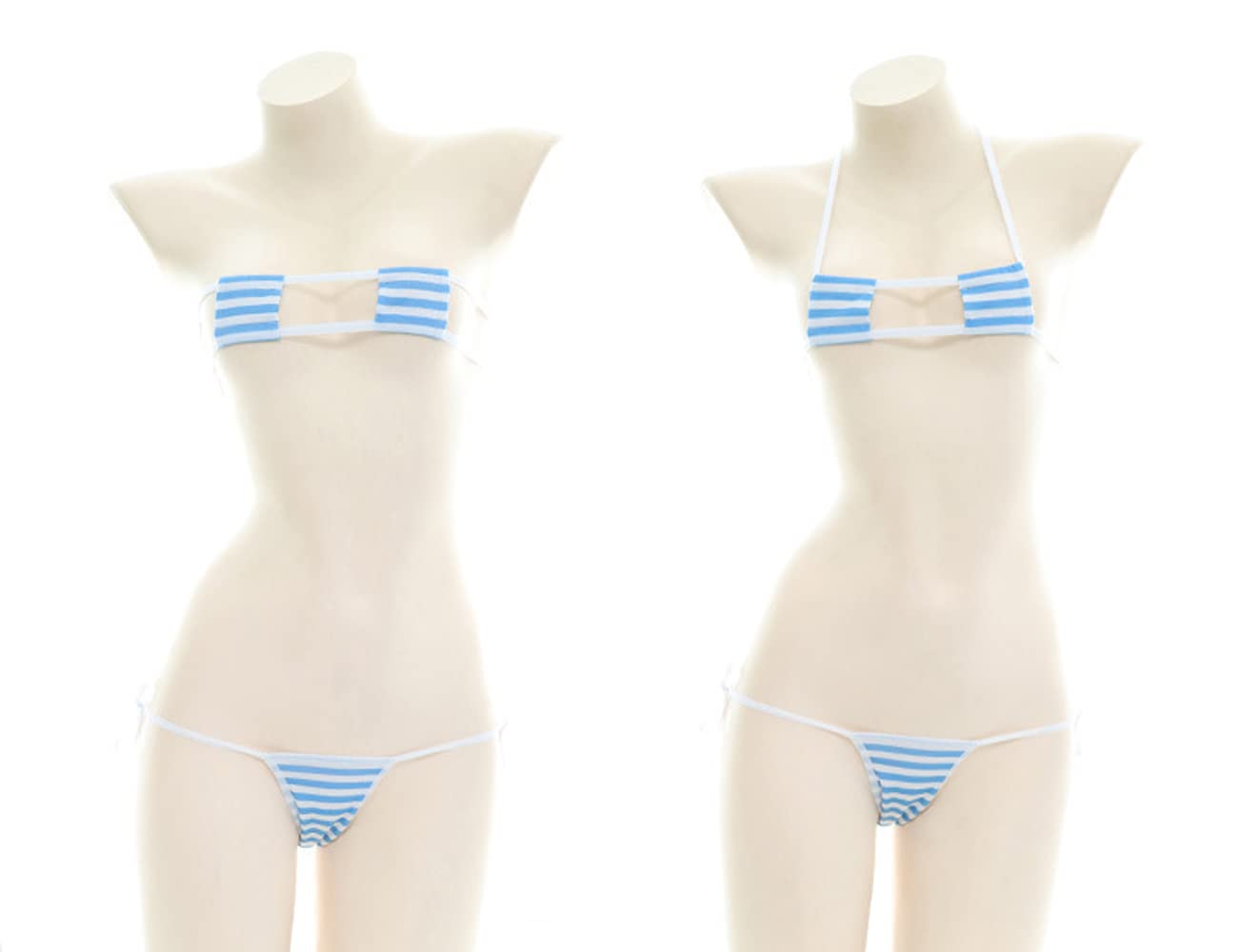 SINGUYUN Womens Sexy Micro bikini Suit Anime Bikini Cosplay Lingerie Kawaii Bra and Panty Set Cute: One Size 325blue