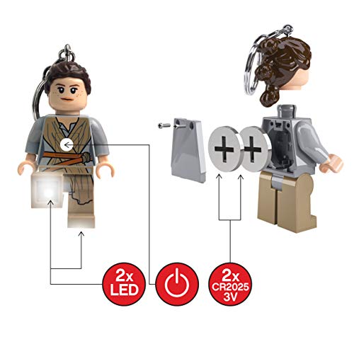 Lego Star Wars- Lgl Ke102 Lego Other Rey Portachiavi LED, Tinta Unita, Multicolore, Taglia Unica, LGKE102 - Lego - Immagine 5