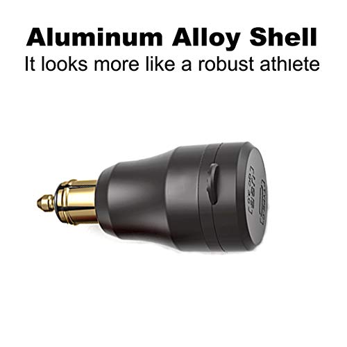 Image of iMESTOU Aluminum DIN Plug 30W 5A Power Delivery Motorcycle Dual USB Charger QC 3.0 Quick Charge Power Adapter Waterproof Fits for 12V-24V BMW Ducati Triumph DIN Socket