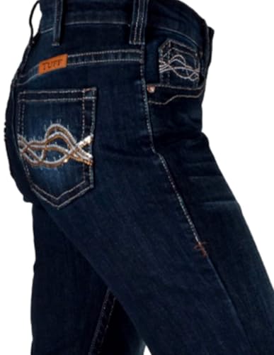 Cowgirl Tuff Western Jeans Womens Laredo Bootcut Dark Wash JLARDO3