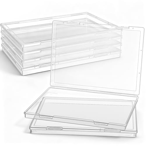 Image of Jetec 6 Pieces Mini Plastic Clear Beads Storage Containers Box for Collecting Small Items, Beads, Jewelry, Business Cards, Game Pieces, Crafts(12.0 x 8.8 x 0.9 Inch) (12.0 x 8.8 x 0.9 Inch)