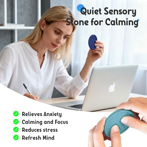 Fidget Toys Adults Sensory Stone: 8 Pack Textured Worry Stones for ADHD Kids Calming Down-Soothing Sensory Toys for Anxiety Relief-Mini Desk Toys for Calm Down-Student Classroom Prizes Fidget Toys - Image 5