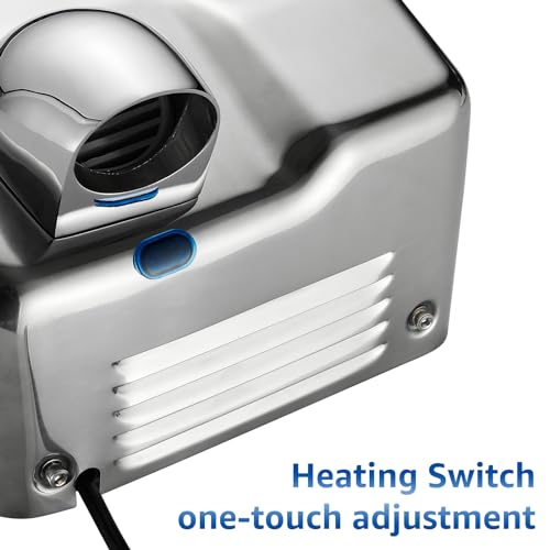 modunful Händetrockner Edelstahl Elektrisch, 2300W Händetrockner Automatisch, Handtrockner Wandmontage für Toilette Badezimmer 7-10 Sekunden 220-240V