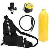 Demeras Tauch-Sauerstoff-Tank-Set, 1LDiving Sauerstoff-Tank-Set Tragbares Tauchset Tauchflaschen-Ausrüstung Zum Tauchen und Schnorcheln(Gelb)