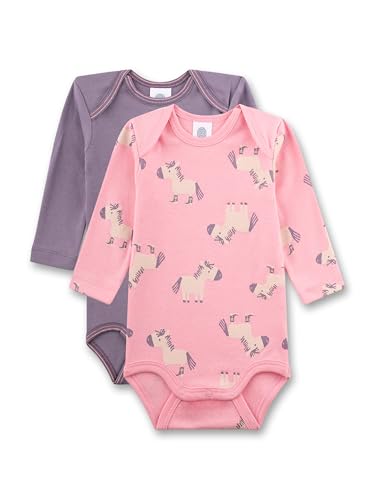 Sanetta Baby-Body langarm (Doppelpack) rosa & lila Esel |...