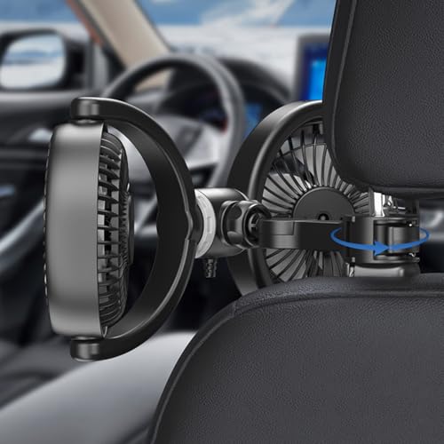 Ventilador de coche para viajes con niños en asientos traseros 3
