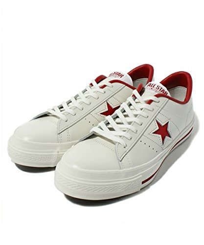 [�R���o�[�X] �����X�^�[ ONE STAR J OX �z���C�g/���b�h US9.5�i28.0cm�j