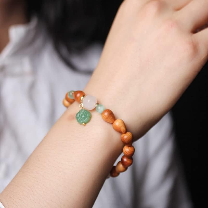 陈化崖柏水滴珠翠玉生香款手串装饰念珠 0.8×15颗男女式(0.8×15颗)