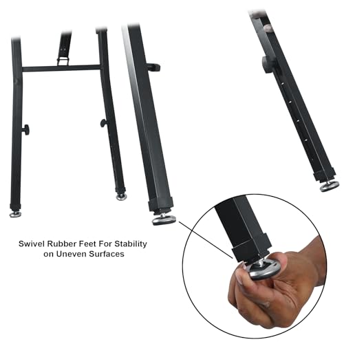 Rockville PKS40 2-Tier Keyboard Stand, Adjustable, Steel, Foldable, Detachable Second Tier, Carry Bag, Perfect For Djs, Studios thumb #4