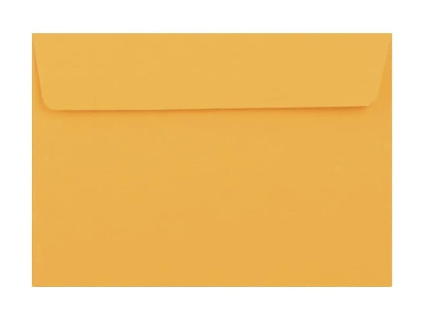 C6 Coloured Envelopes for A6 Greeting Cards Wedding Invitations & Crafts (114x162mm) Pack of 100 (Golden Yellow Peel & Seal)