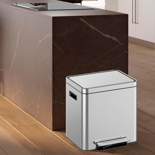 Caneca de basura rectangular acero inoxidable 30L miniatura 4