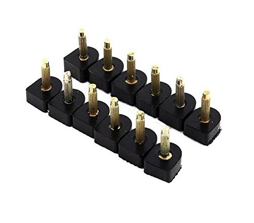erioctry 6 Paires Durable Talon Conseils Remplacement Haute Talon Caps Protecteurs Réparation de Chaussures Astuce Tarauds Chaussures Goujons U-forme Noir (9mm, Goupilles épaisses-3mm)