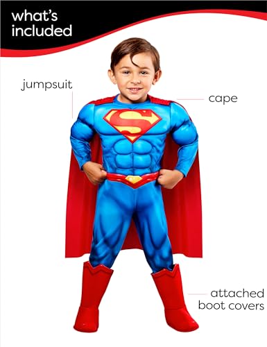 Rubies Boy's Superman Deluxe Padded Costume Jumpsuit and Cape2