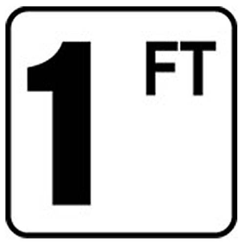 INLAYS INC. Inlays Vinyl Stick-on 1 ft Depth Marker for In Ground Pools V620010