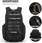 Mardingtop Tactical Backpack for Men,Military Molle Backpack for Hiking,Camping,Trekking,Traveling，28L EDC Backpack