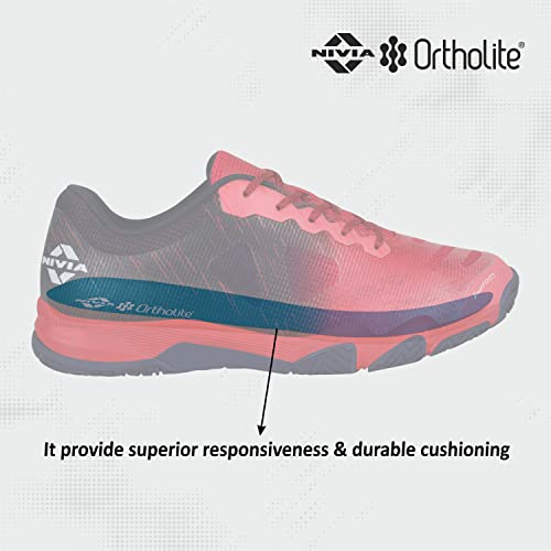 Image of Nivia Verdict 2.0 Badminton Shoe for Men, Breathable Mesh with TPU Fusion Technology Upper, Non-Marking Sole, Ideal for Badminton, Volleyball, Squash, and Table Tennis