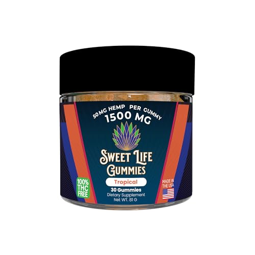 Sweet Life Hemp Gummies | Peace & Relaxation | Natural Fruit Flavor | Tasty Tropical | Handcrafted in USA | Small Batch | Boutique Brand | All Natural | Relaxing Gummies