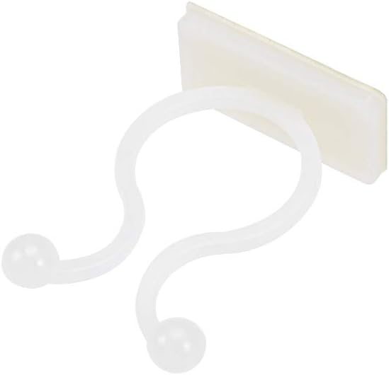 uxcell Twist Lock Cable Wire Ties with Sticker Nylon U Shape Save Place 16mm Dia White 50pcs