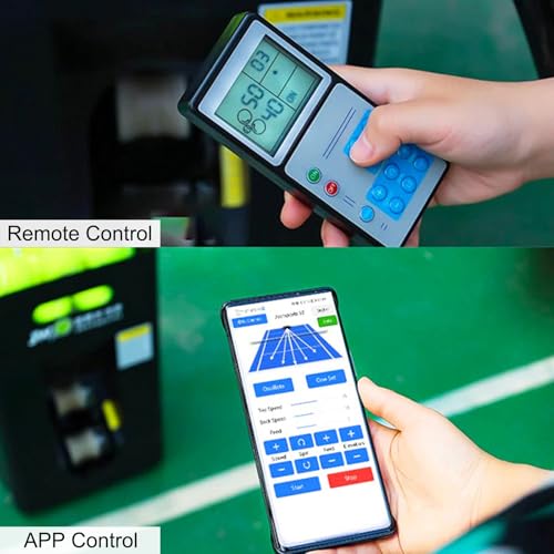 SAeWare Automatic Tennis Ball Machine, App/Remote Control Tennis Ball Launcher/Thrower, Portable Tennis Pitching Machine, Smart Tennis Trainer