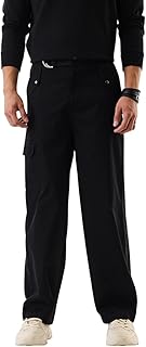 snitch Men Cargo Pants | Relaxed Fit Wide-Leg Utility Wear | 100% Polyester with Herringbone Texture & Multiple Utility Pockets | Durable Design for Casual & Everyday Wear-picture-10
