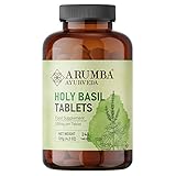 Arumba Ayurveda Tulsi (Holy Basil) Tablets 240 nos, Ocimum Sanctum - 500 mg per Tablet, Made from Pure Tulsi Leaf Powder
