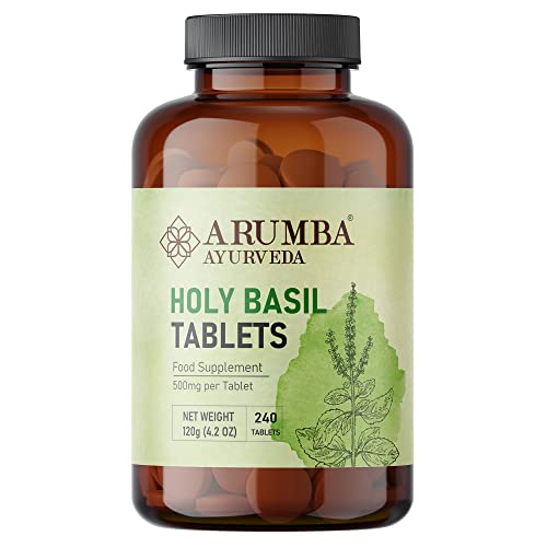 Arumba Ayurveda Tulsi (Holy Basil) Tablets 240 nos, Ocimum Sanctu...