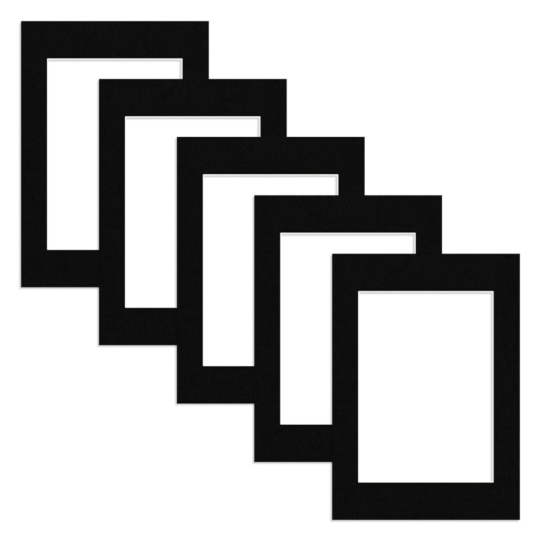 Alison Kingsgate A3 Picture Mounts for A4 Aperture – Precision Cut Cardboard Photo Mounts – Ideal for Frames, Posters, Prints, Artwork & Certificates – (Pack of 5)