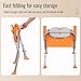Folding Shower Chair with Arms and Back, Shower Seat for Inside Shower, Height Adjustable Bath Chair, Bath Safety Handicap Shower Chair for Inside Shower Seat, Supports up to 400 lbs (Orange)