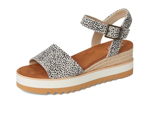 Image of TOMS Women's Diana Wedge Sandal, Leather Upper, CloudBound Insole