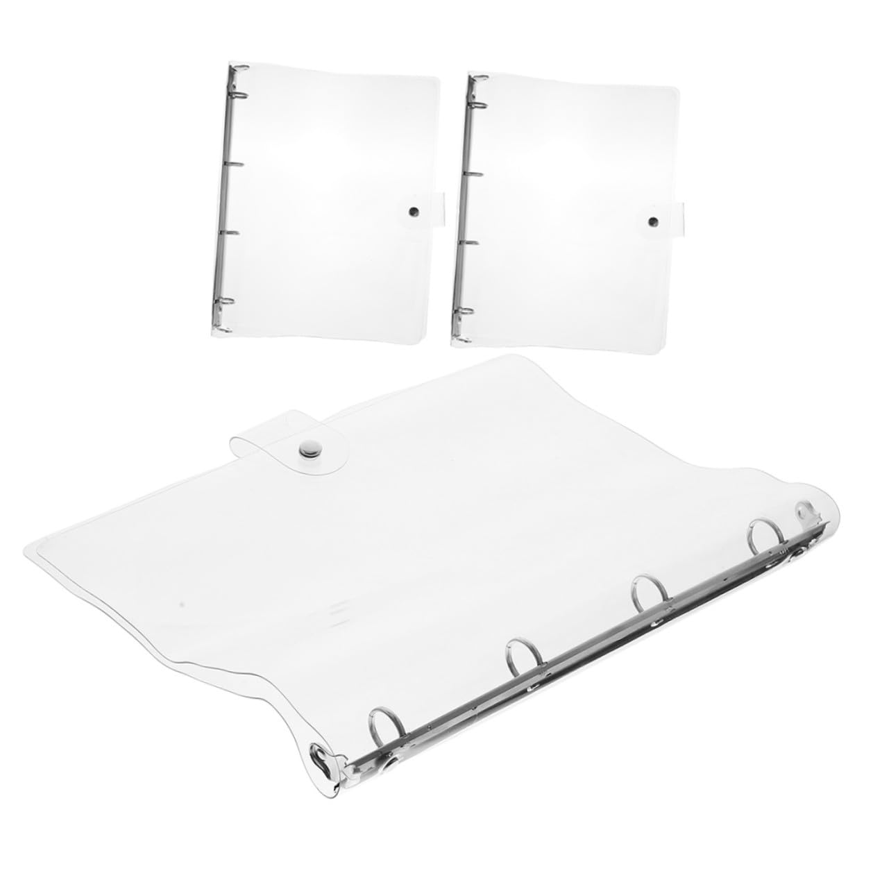 HOMSFOU 3 Stück Transparente ordner Multifunktionale Dokumentenmappe Klarer Binder für Schule Büro und Haushalt Praktischer Organizer zur Übersichtlichen Aufbewahrung von Akten und