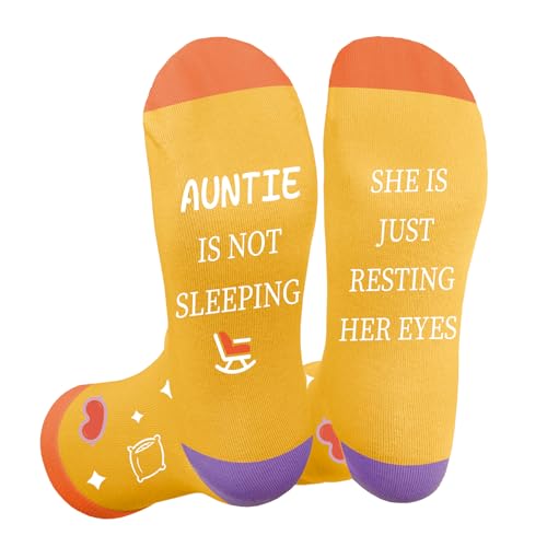 LSVGSAK Novelty Socks for Women Auntie Mothers Day Gifts Personalised Christmas Birthday Thanksgiving Anniversary Retirement Xmas Presents for Auntie from Niece Nephew Funny Stocking fillers Socks