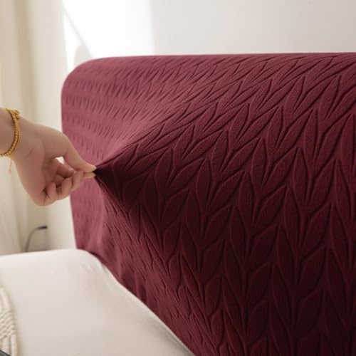 Image of HOMETHREADS Stretchable Lycra /Velvet Headboard Cover | Soft, Dust-Proof & Wrinkle-Resistant Bed Back Protector | Fits Leather, Wooden & Fabric Bedsides | for 3ft to 3.5ft Beds | (Maroon, 90x65Cm)