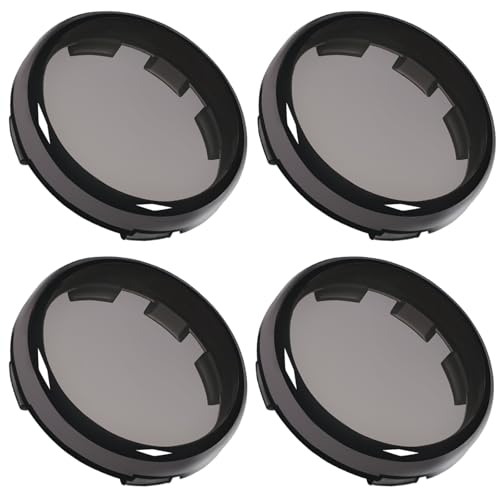 Amazicha Lentille de clignotant fumé - Verres anti-rayures améliorés compatibles avec Harley Davidson Sportster, Softail, Road King, Road Glide, Street...