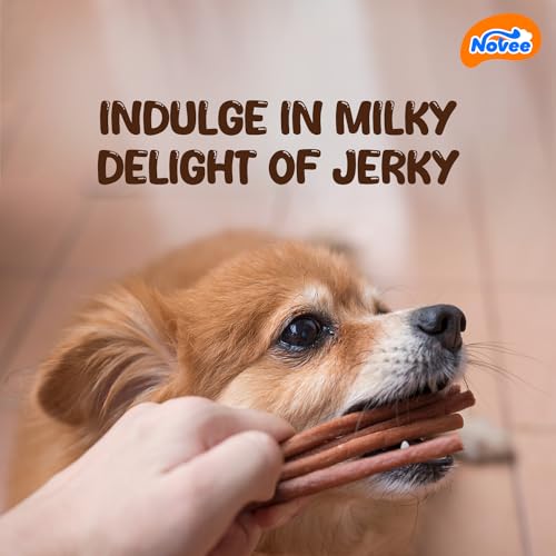 Image of Novee Hearty Jerky Mini Liver Flavour Dog Treats, High Protein, Nutrient-Rich Soft Bites for Training, Daily Reward & Digestive Support in All Breeds,100g