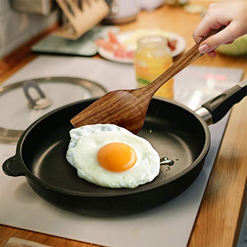 Wooden Utensils Set for Cooking, Chrider Wooden Kitchen Utensils Set for Nonstick Cookware, Wooden Cooking Spoons and Wooden Cooking Salad Fork by Natural - Thumbnail 7